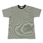 Fine Line Stripe Border T-Shirt Black Detail View