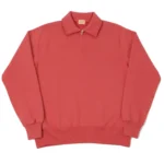 Quarter Zip Sweatshirt Red Front View