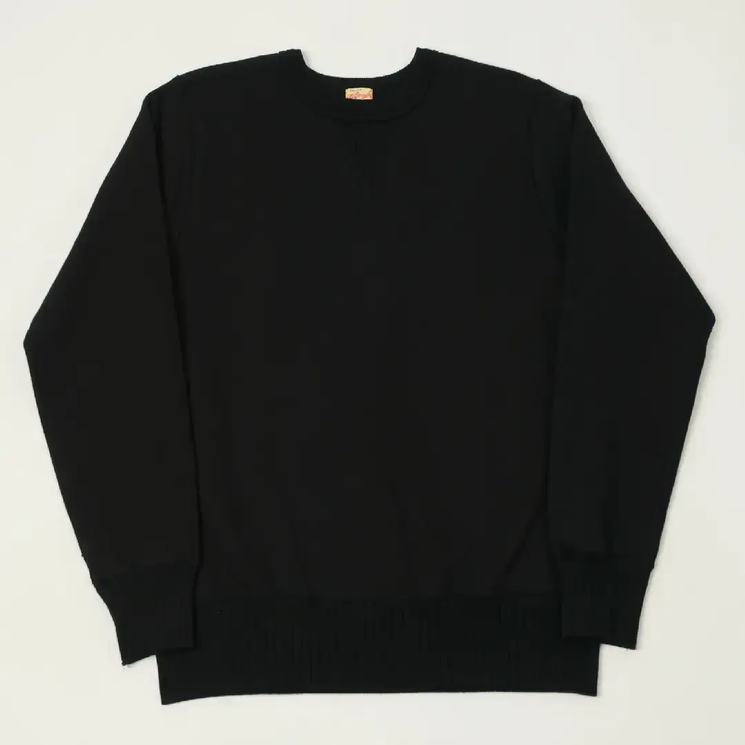 Whitesville Classic Sweatshirt – Black Double V Neck Detail