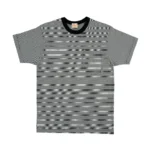 Whitesville Heavyweight Pocket T-Shirt Fine Line Black White Front