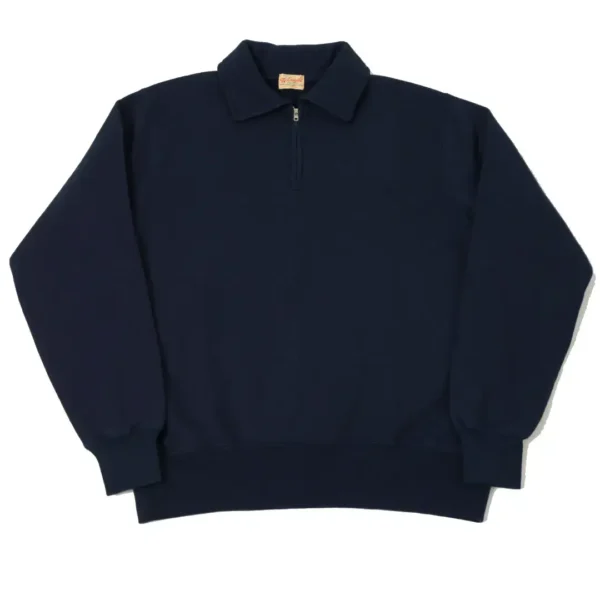 Whitesville Quarter Zip Sweatshirt - Navy Front View