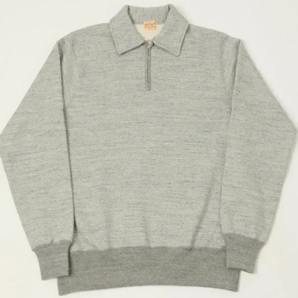 Whitesville Quarter Zip Sweatshirt – Heather Grey Front View